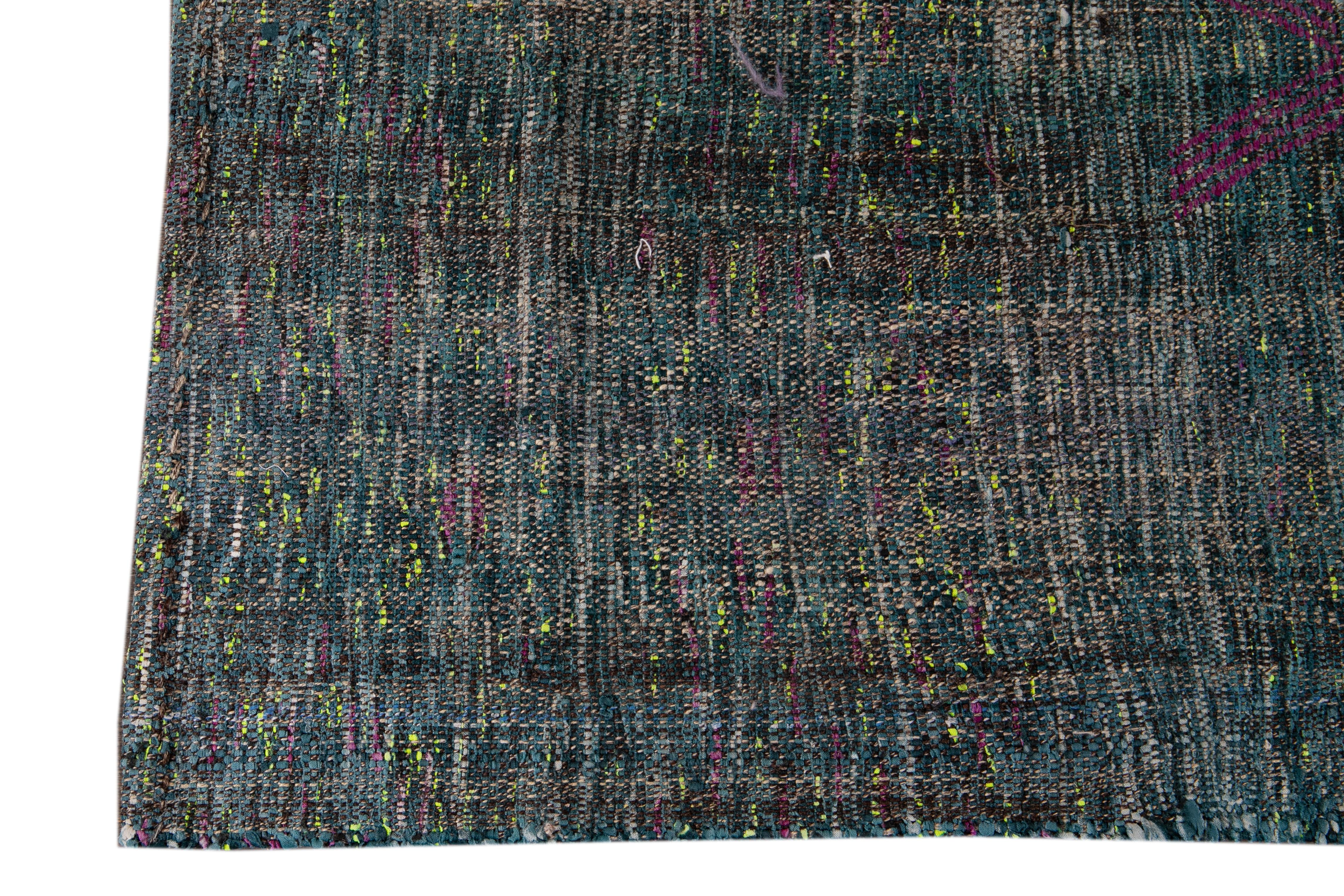 Vintage Flat-Weave Wool Runner For Sale 4