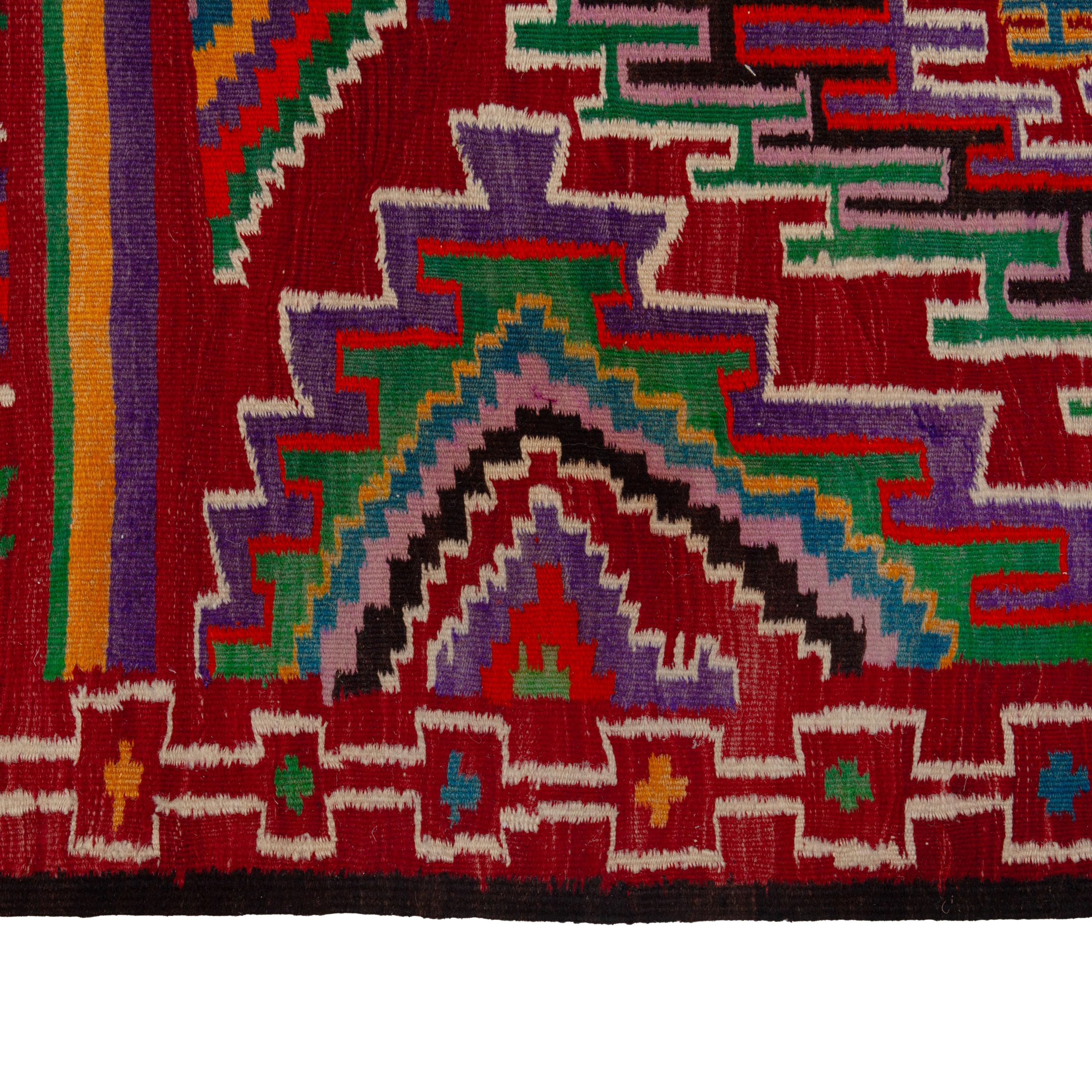 abc carpet Vintage Flatweave Wool Turkish Kilim - 6'7