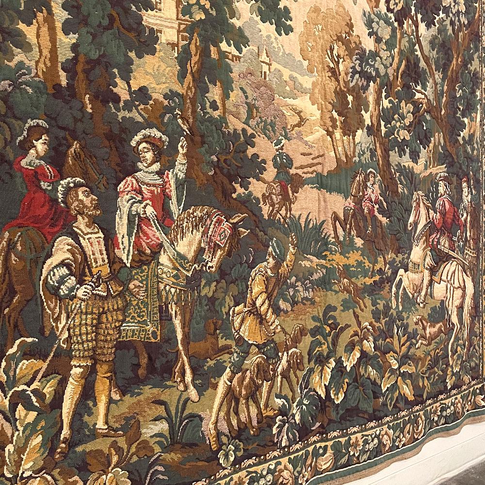 Vintage Flemish Wandteppich von Jagd-Szene 7