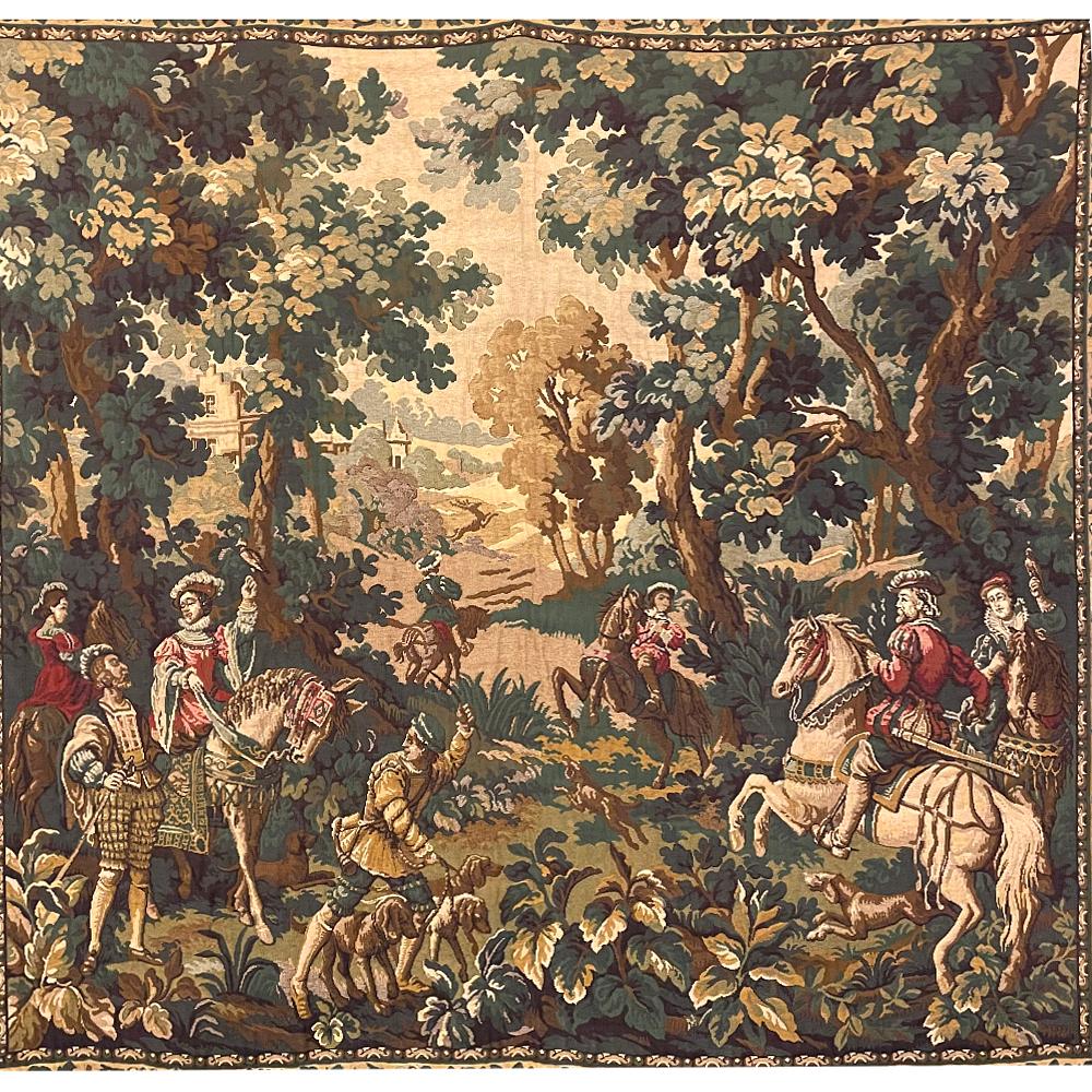 Vintage Flemish Wandteppich von Jagd-Szene (Neorenaissance)