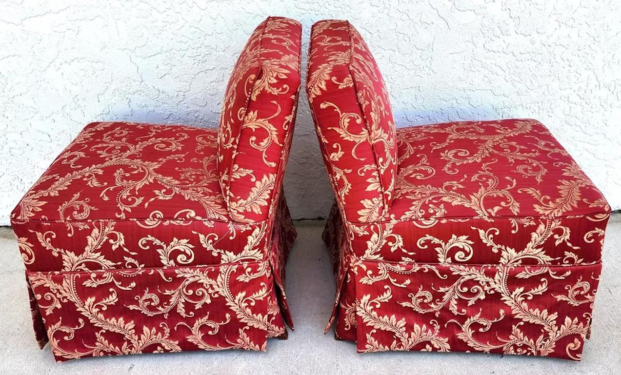 Coppia di sedie a pantofola Fleur De Lys d'epoca in vendita 1