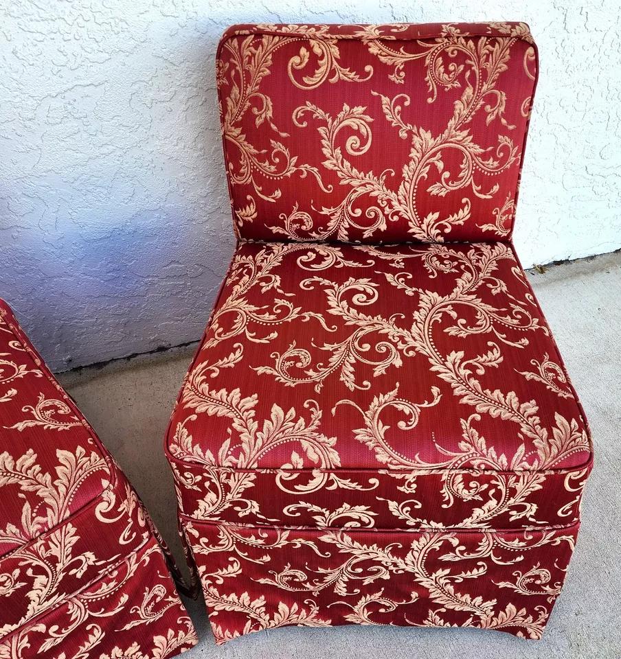Coppia di sedie a pantofola Fleur De Lys d'epoca in vendita 2