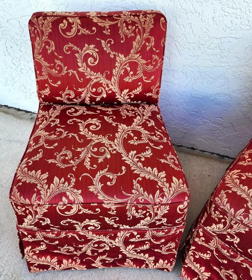 Coppia di sedie a pantofola Fleur De Lys d'epoca in vendita 3
