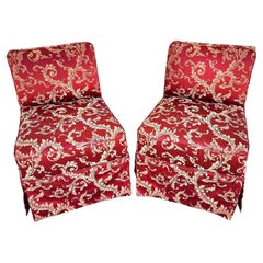 Paire de chaises pantoufles vintage Fleur De Lys