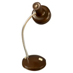 Vintage Flexible Arm Brown Space Age Tischlampe, 1970er Jahre