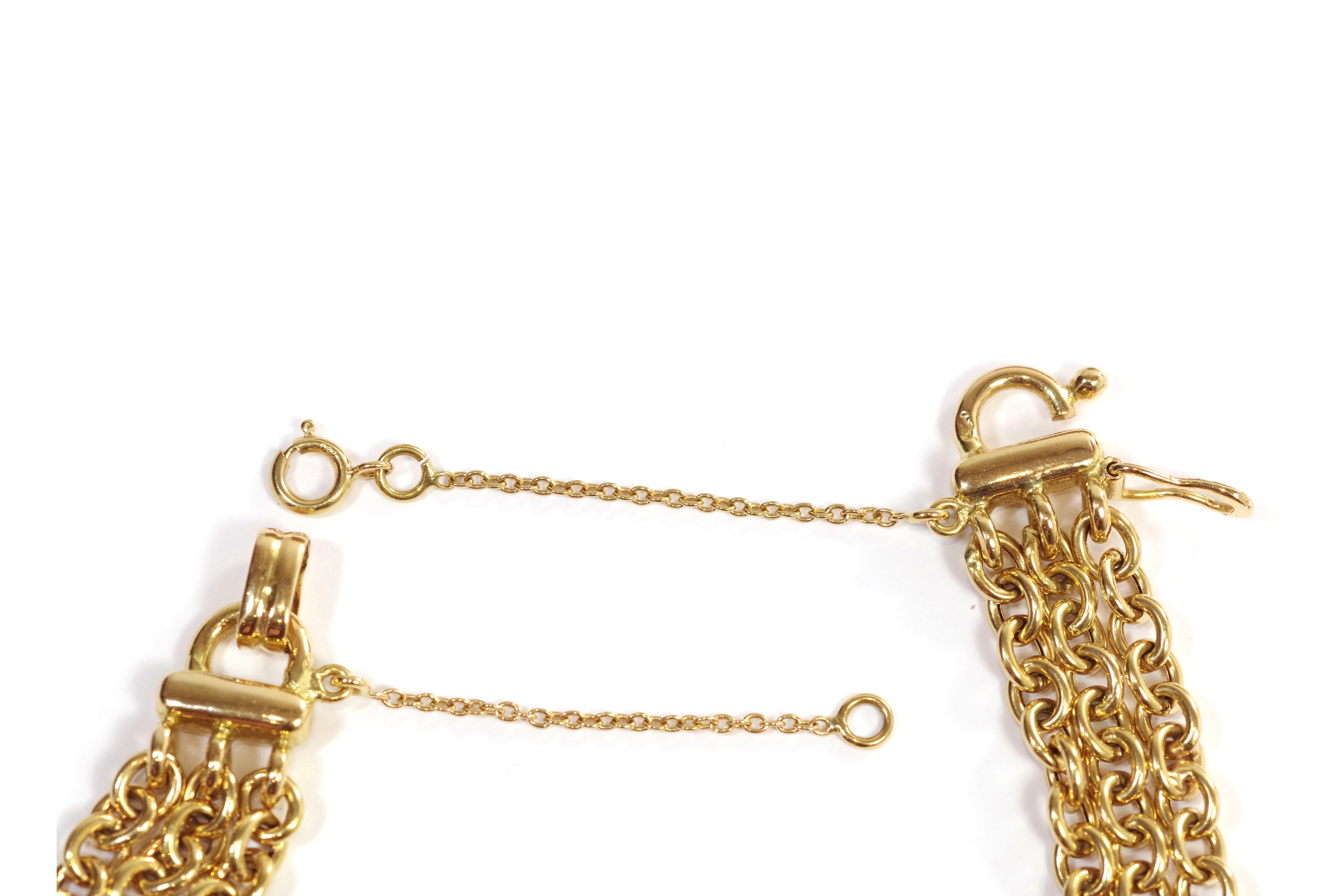 Contemporary Vintage flexible bracelet in 18 karat yellow gold For Sale