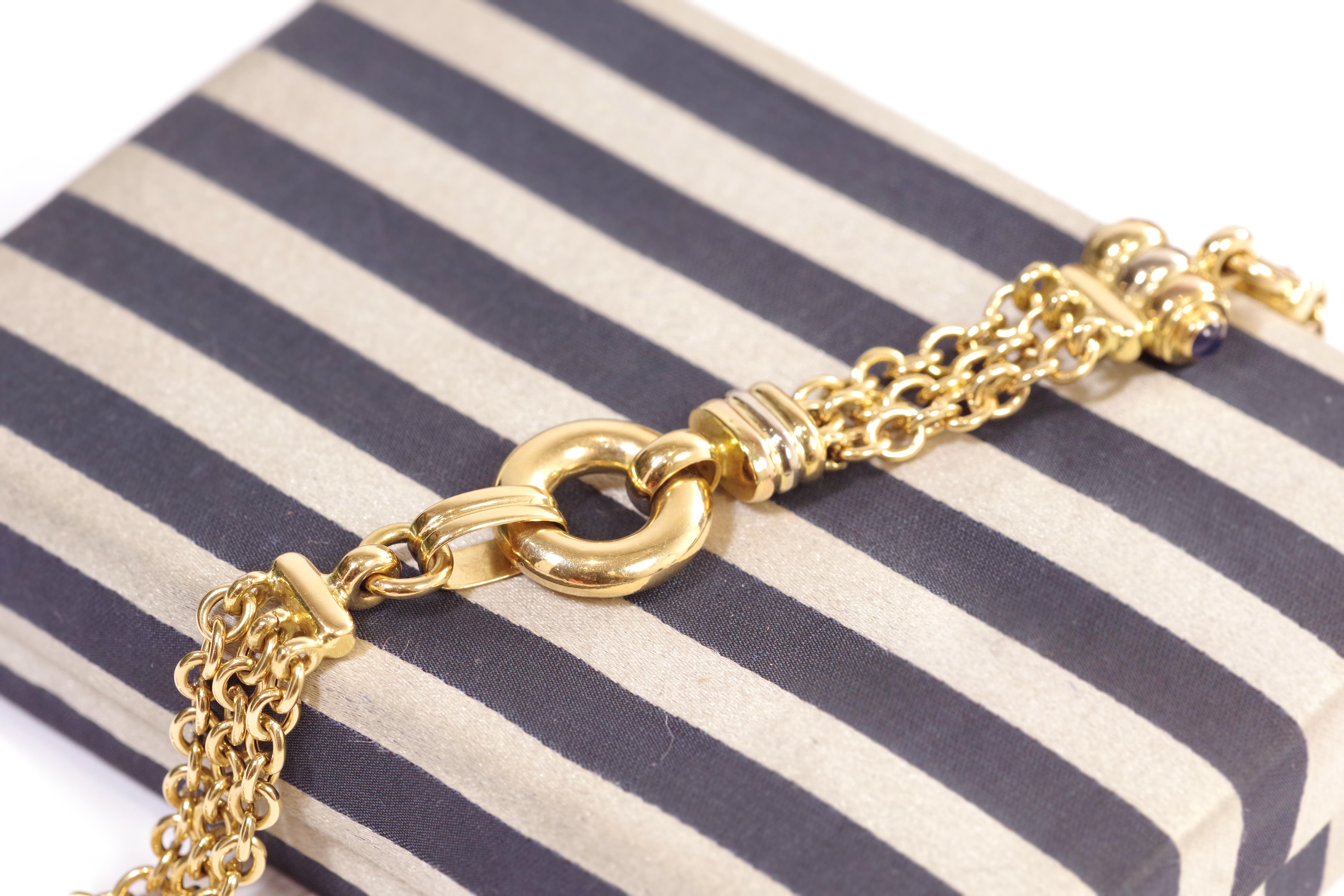 Women's or Men's Vintage flexible bracelet in 18 karat yellow gold For Sale