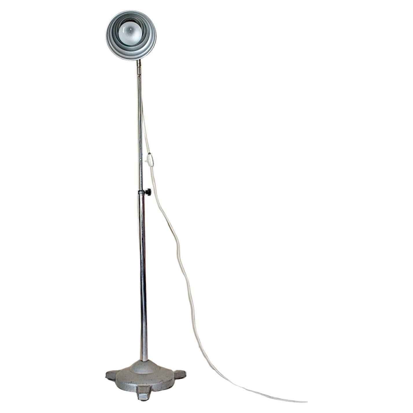 Mid-20th Century Mid Century Modern Industrial Chromed and Steel Flexible Floor Lamp, Italy 1960s For Sale