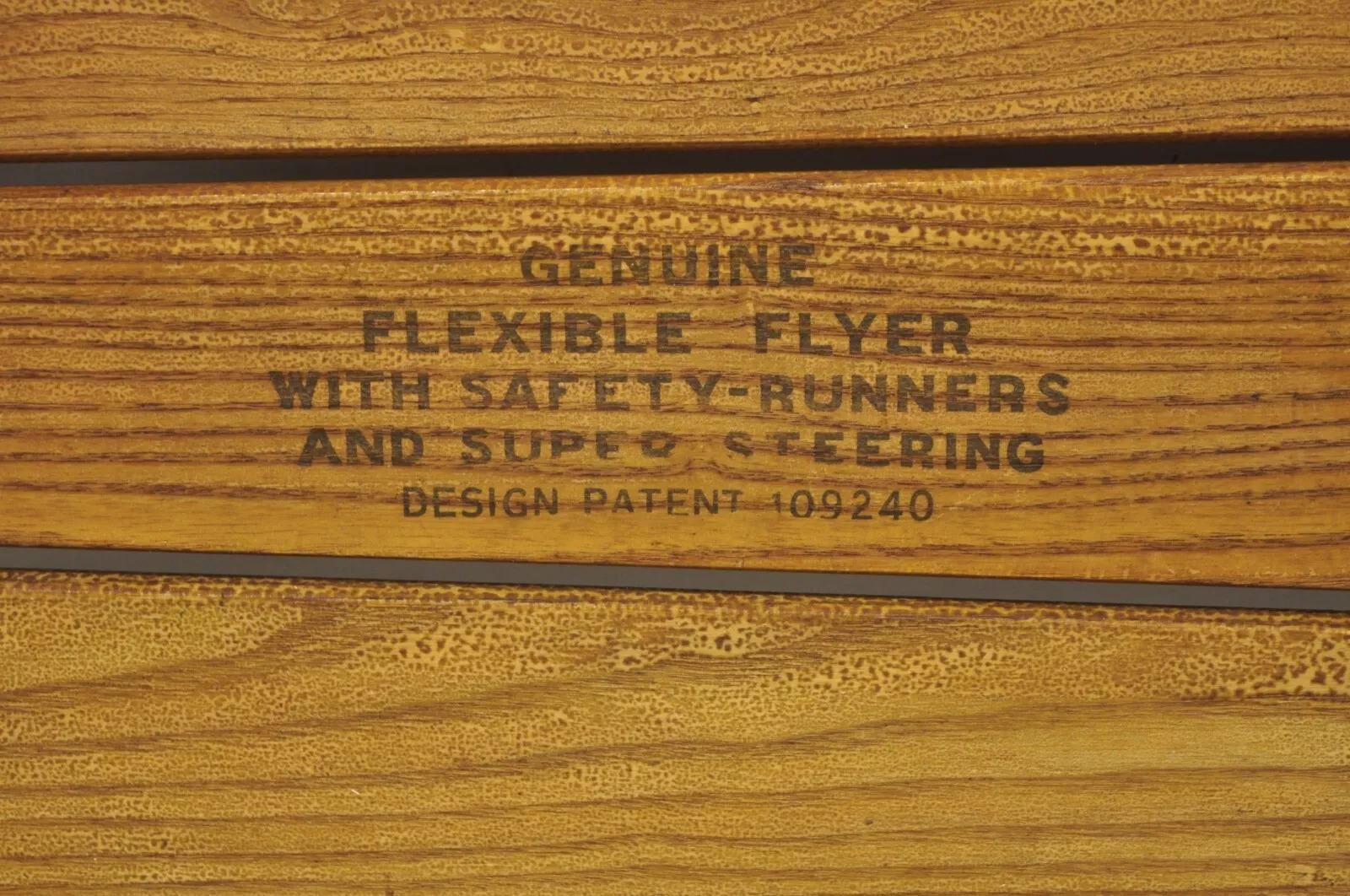 Vintage Flexible Flyer Airline Racer No 60 Wooden Sled Planet Jr USA In Good Condition For Sale In Philadelphia, PA