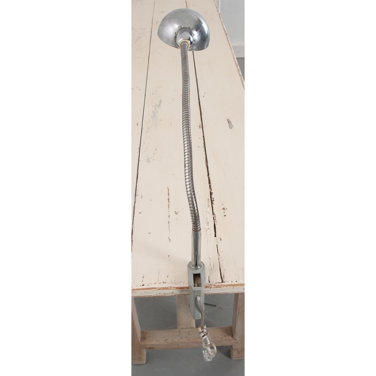 20th Century Vintage Flexible Metal Desk Lamp For Sale