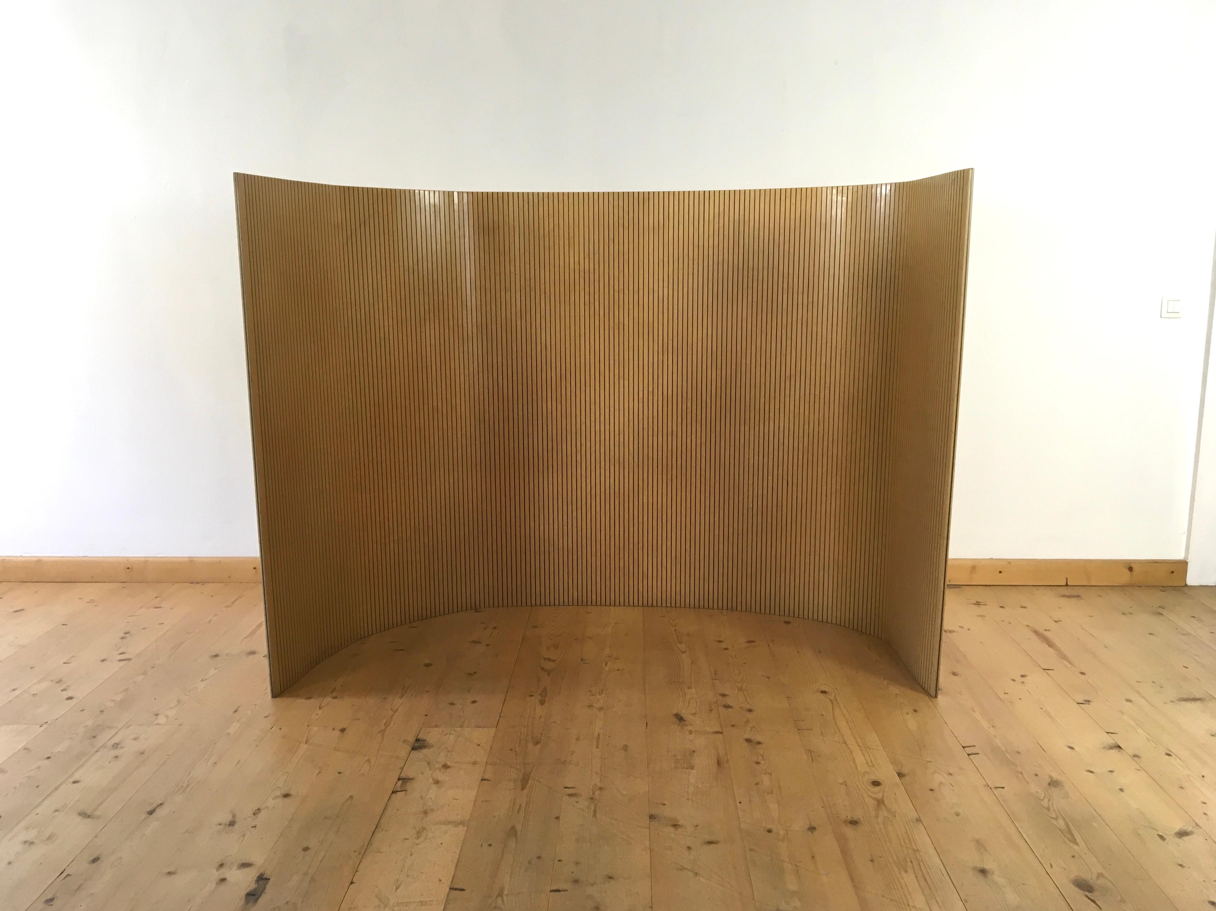 Lacquered Vintage Flexible Wooden Room Divider, Screen, Finland