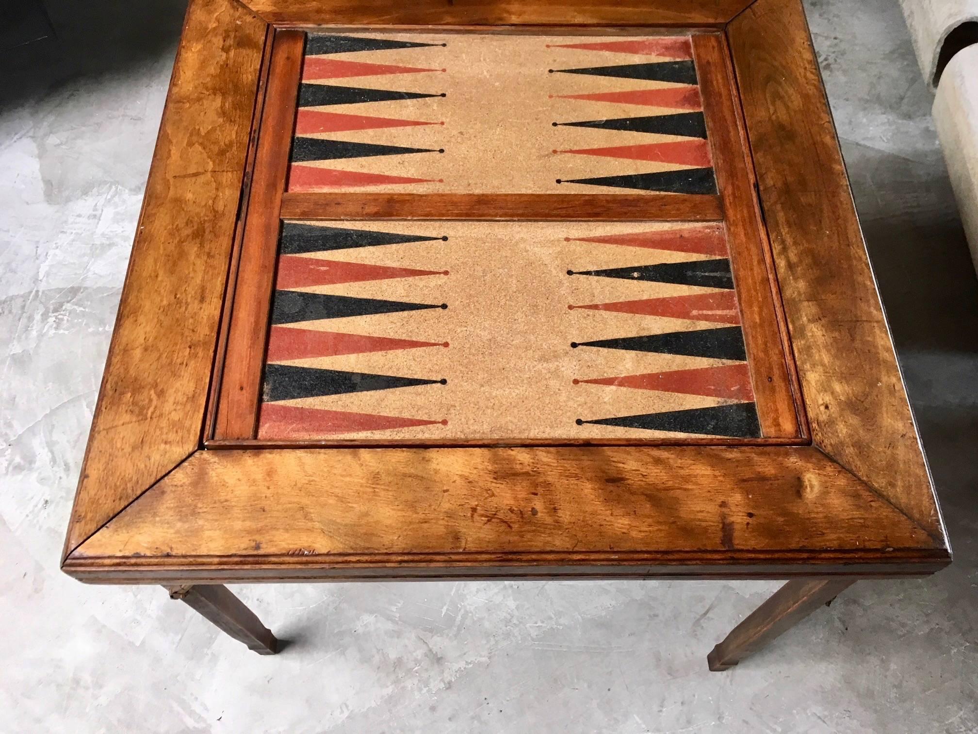 vintage backgammon table