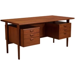 Vintage Floating Top Executive Desk by Kai Kristiansen