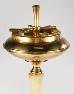Vintage Floor Ashtray Stand - Hollywood Regency Style - Bass and Onyx