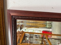 Specchio extra large da terra vintage con cornice semplice in legno marrone