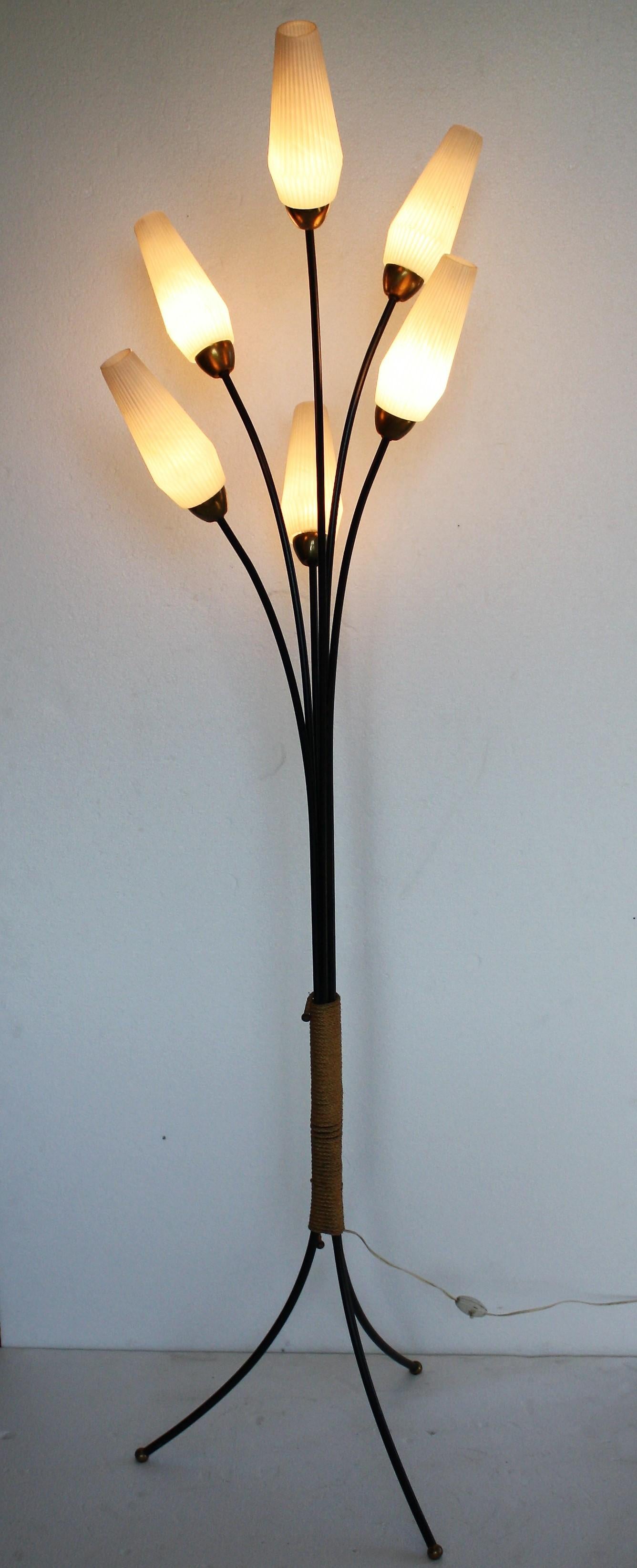 Belge Lampadaire vintage, années 1950