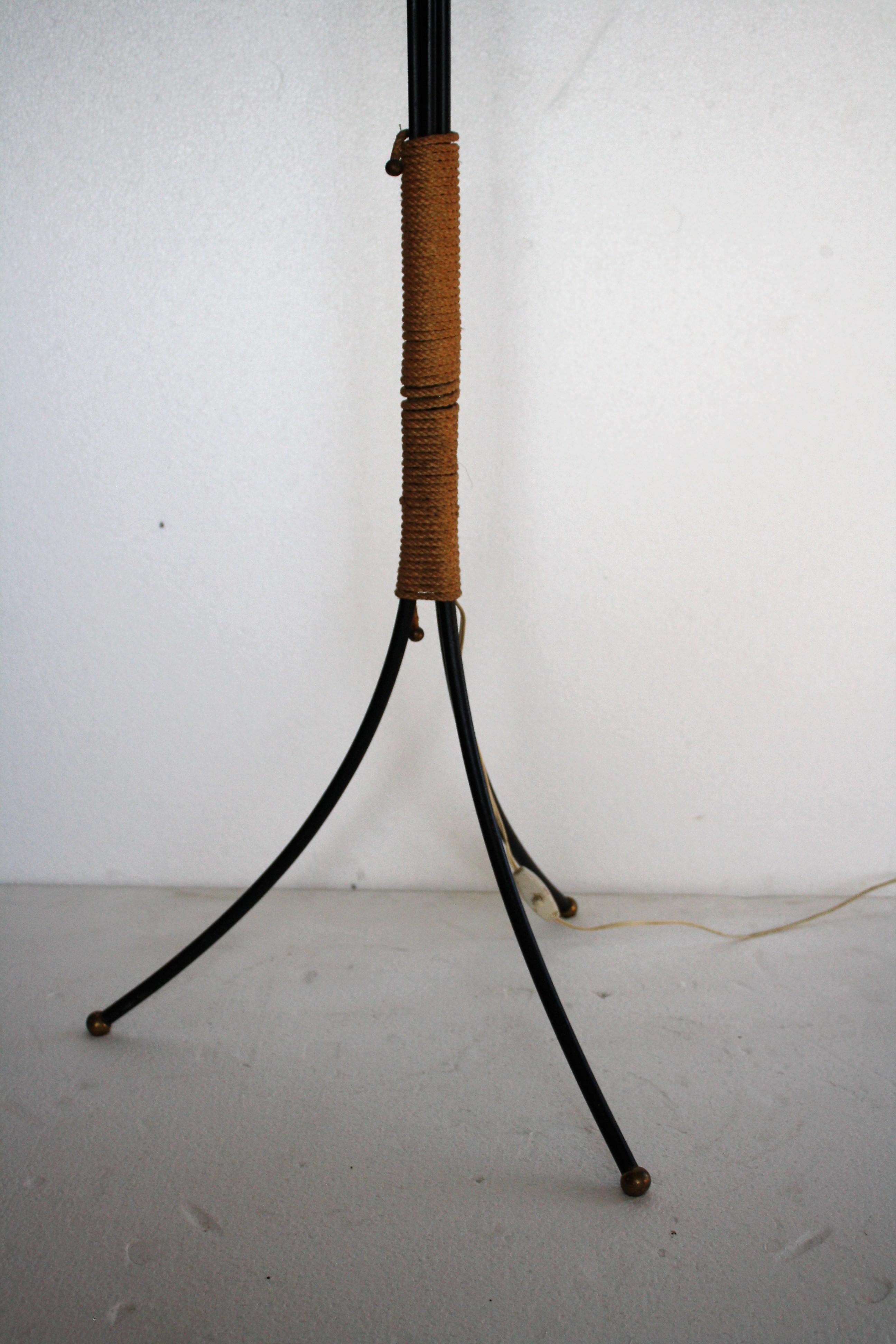 Laiton Lampadaire vintage, années 1950