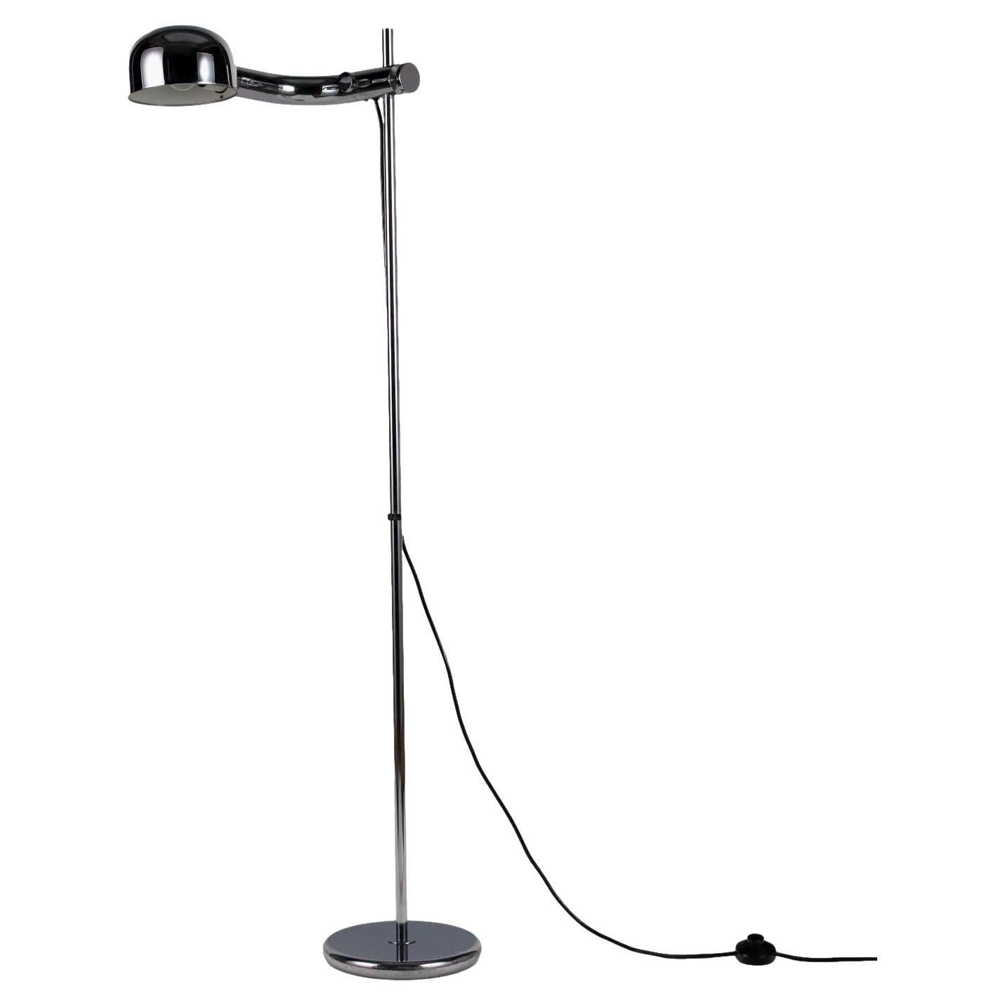 Vintage Floor Lamp 60s-70s Chromed Metal Lighting For Sale