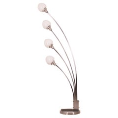 Vintage floor lamp 70's glass and stell Italian design