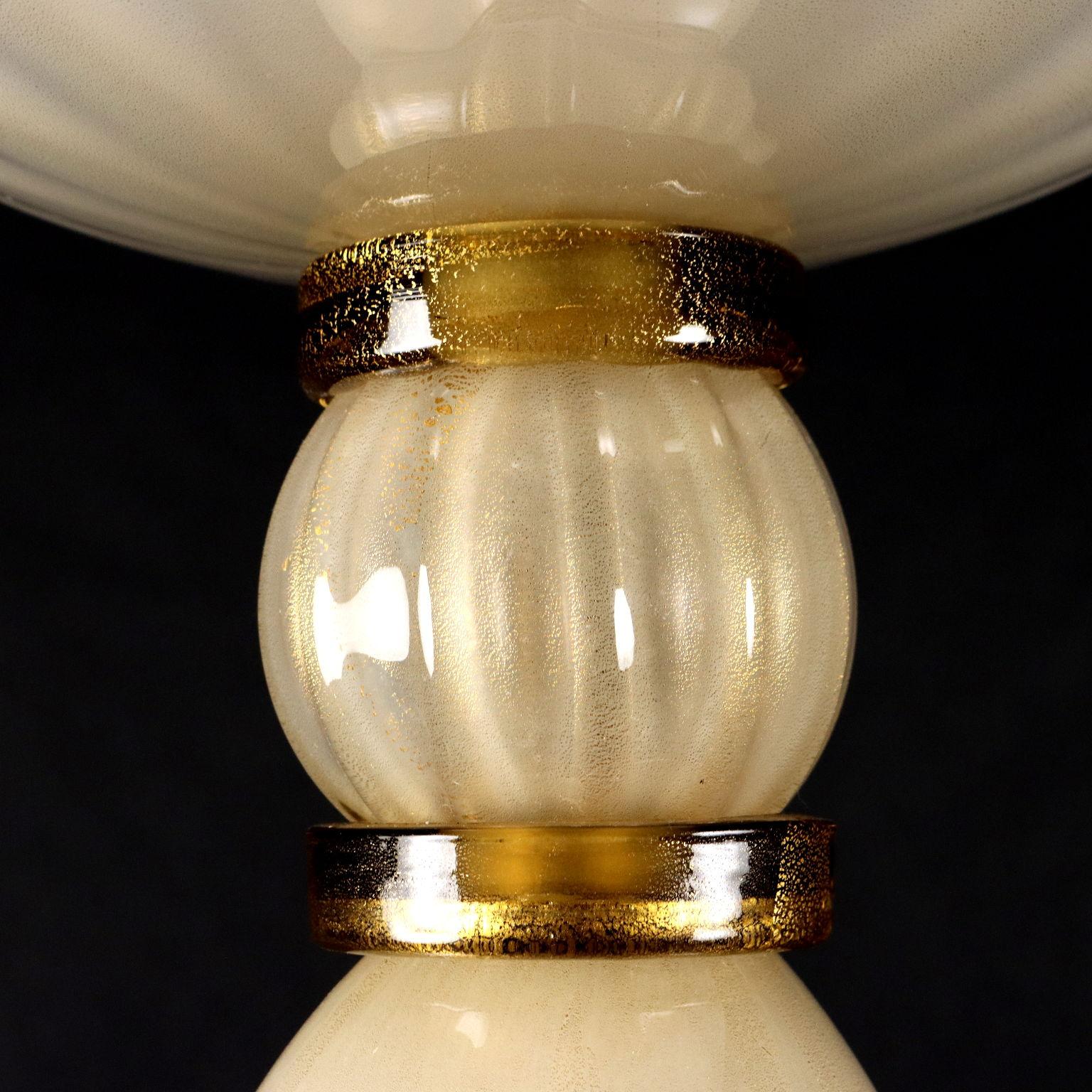 20th Century Vintage Floor Lamp Brass Glass, Italy, 1970s-1980s