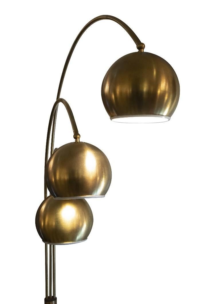 Floor lamp by Goffredo Reggiani is an original design lamp realized in the 1970s.

The lamp is realized with three spherical lights.

Created and produced by Reggiani. Made in Italy. 

Excellent conditions. 

Founded in 1957 in Italy,