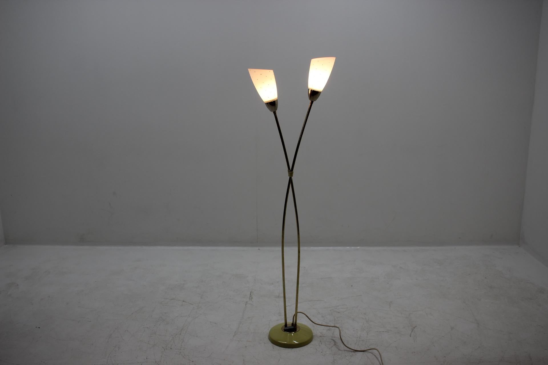 Vintage Floor Lamp by Kamenický Šenov, Czechoslovakia, 1950s For Sale 3