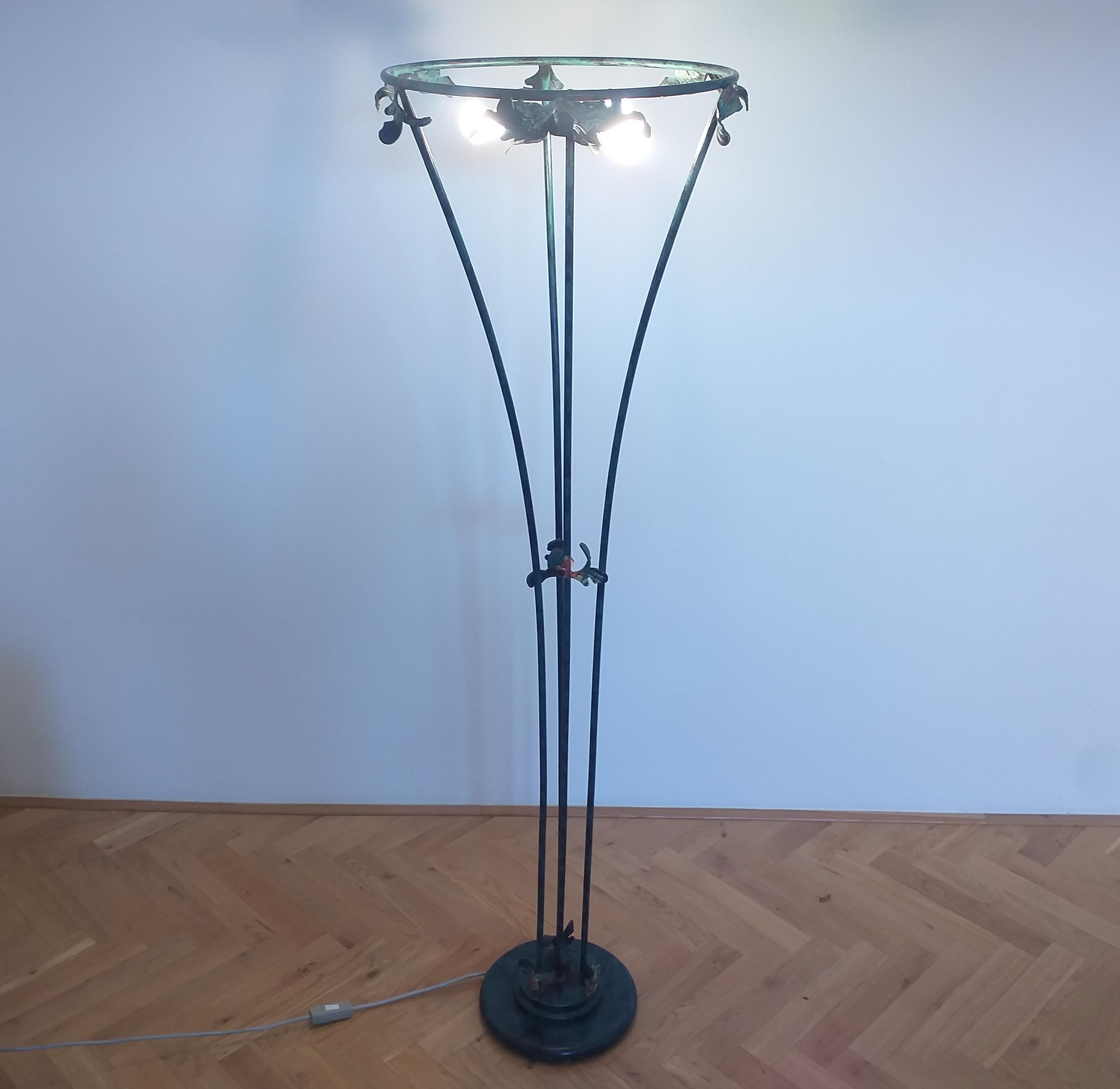 Vintage Floor Lamp in Art Nouveau Style, 1950s For Sale 4