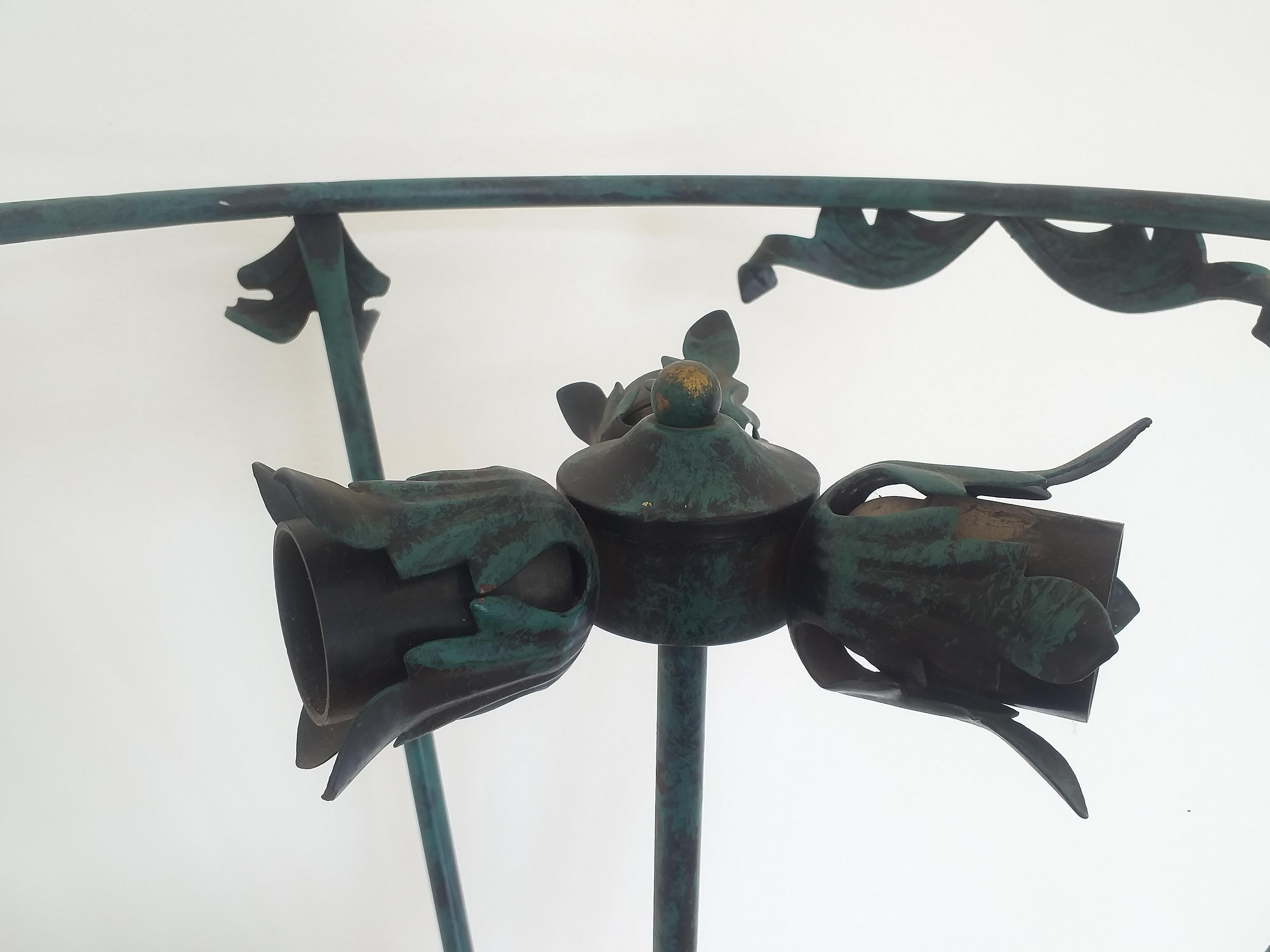 Vintage Floor Lamp in Art Nouveau Style, 1950s In Good Condition For Sale In Praha, CZ