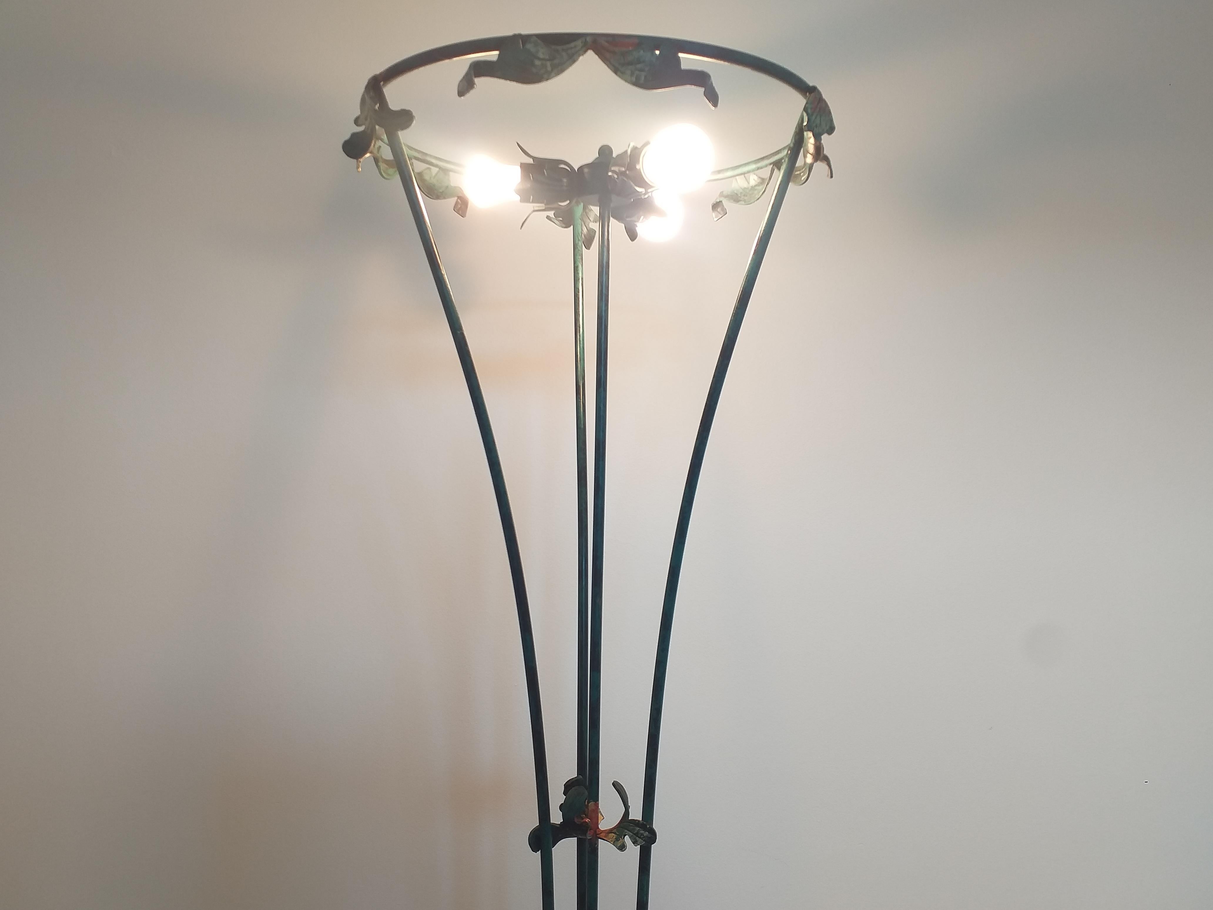 Vintage Floor Lamp in Art Nouveau Style, 1950s For Sale 2