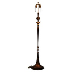Lampadaire vintage dans le style d'Alberto Giacometti et de Jean Michel Frank
