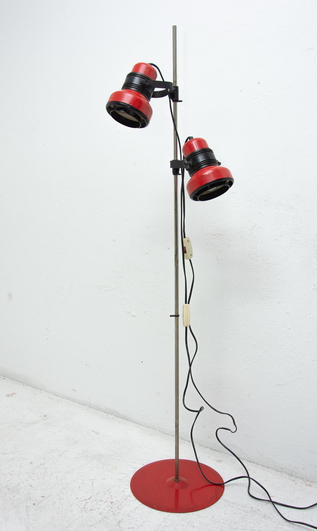 Metal Vintage Floor Lamp or Spolitlight, 1960s-1970s, Hungary