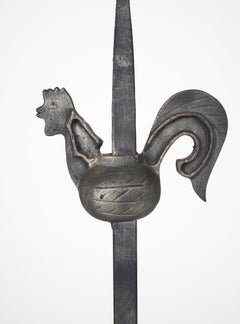 Vintage-Stehlampe Hahn Jean Touret für die Kunsthandwerker von Marolles, 1950er Jahre