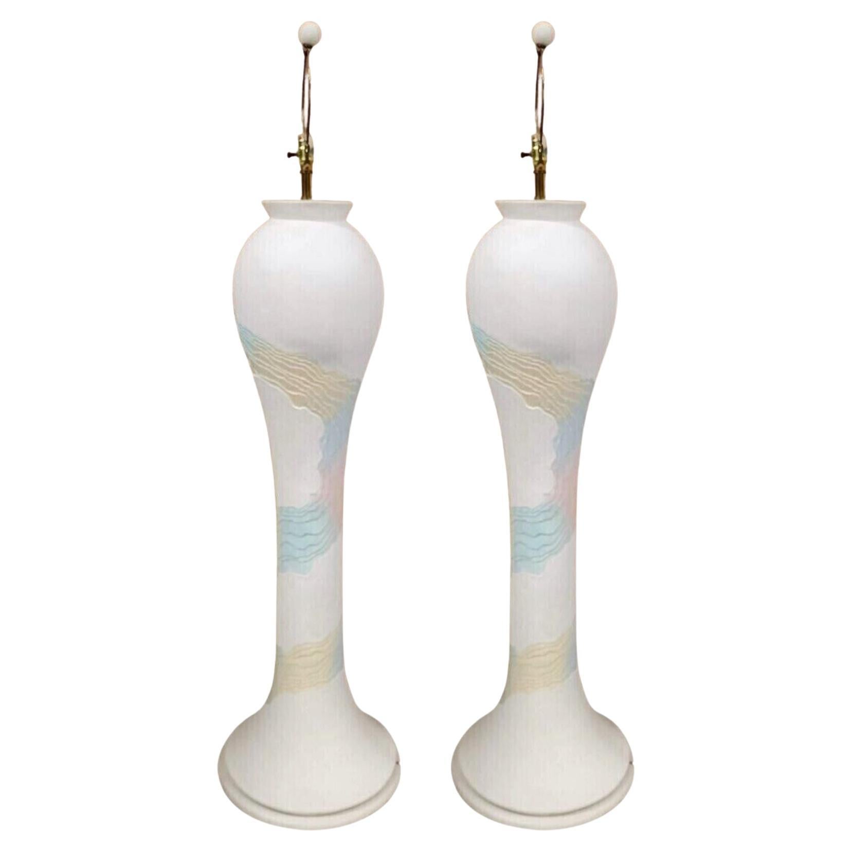 Vintage Floor Lamps Signed LEE REYNOLDS Set of 2  For Sale