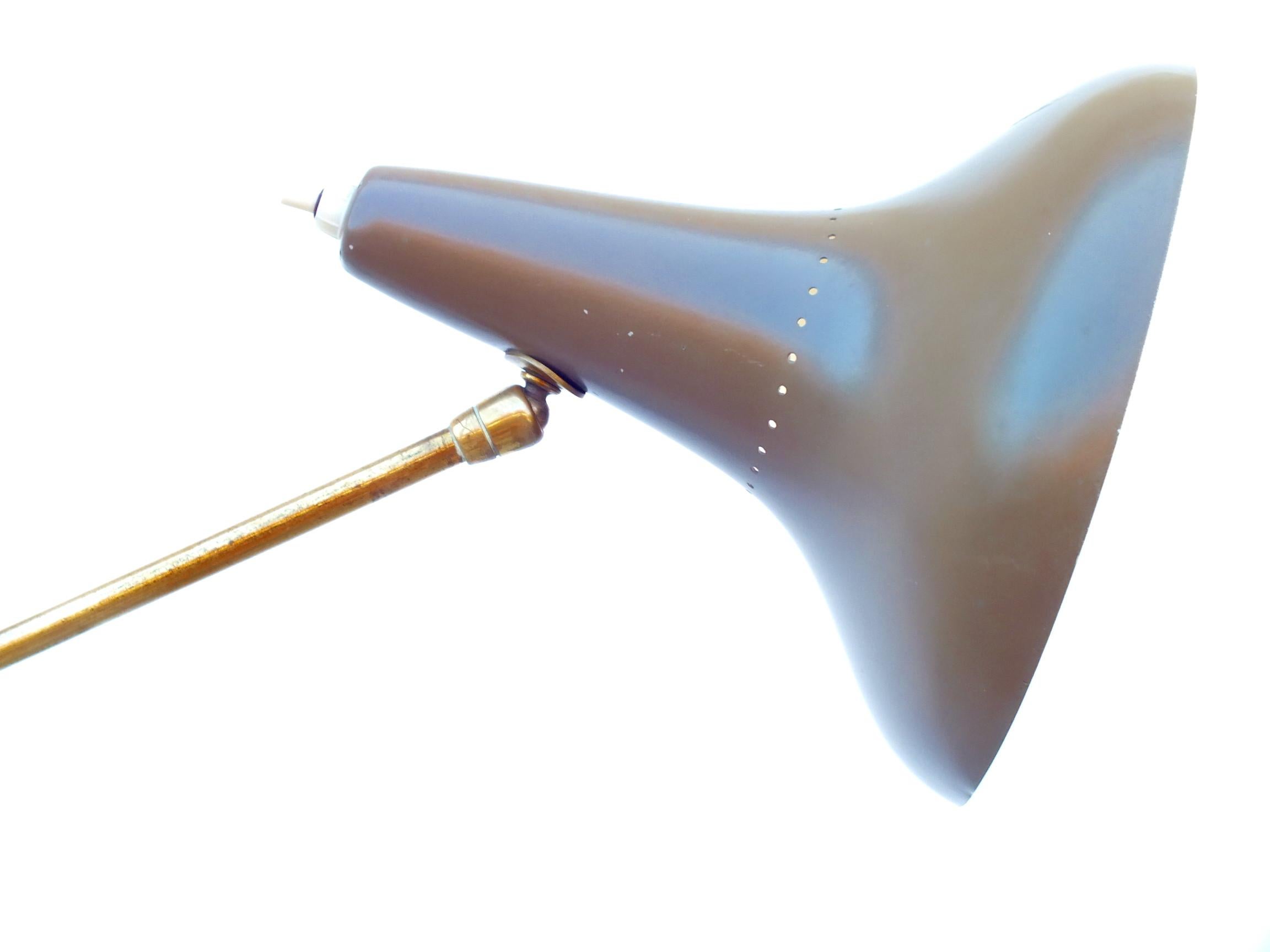 Dreiarmige Vintage-Stehlampe aus Alluminiummarmor von Stilnovo, 1950 im Angebot 7