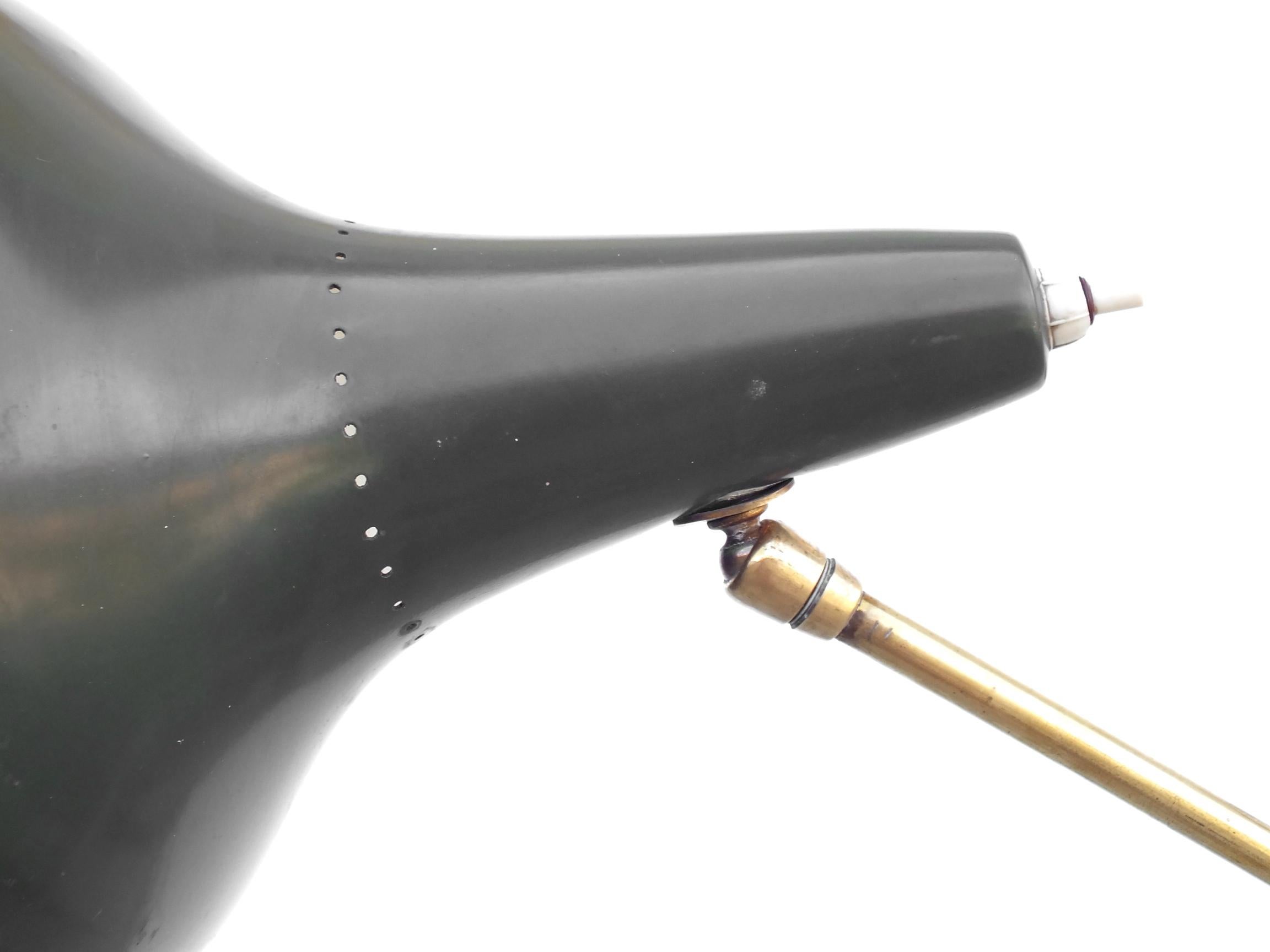 Dreiarmige Vintage-Stehlampe aus Alluminiummarmor von Stilnovo, 1950 (Italienisch) im Angebot