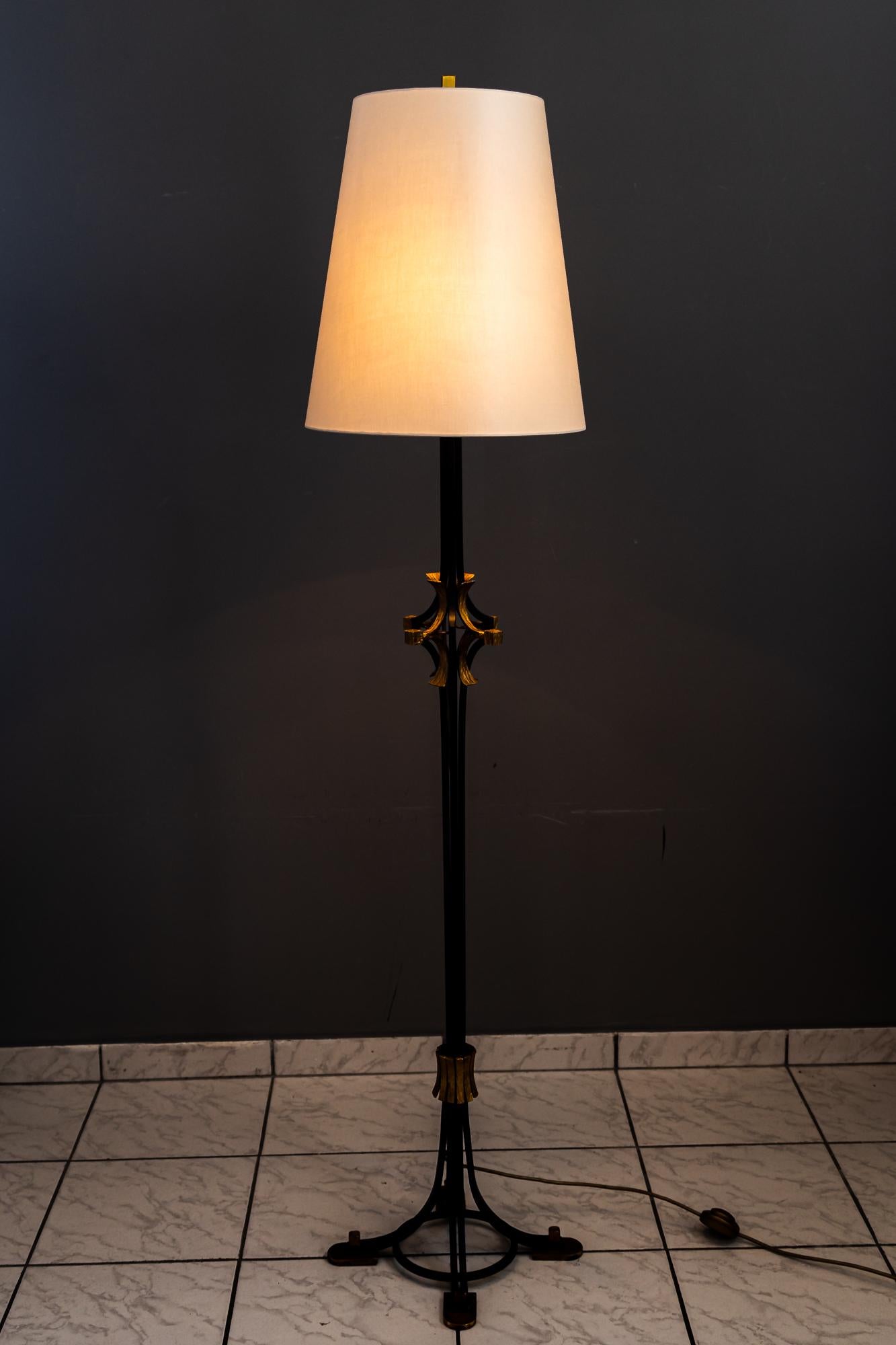 Blackened Vintage Floor Lamp Vienna Around 1970s For Sale