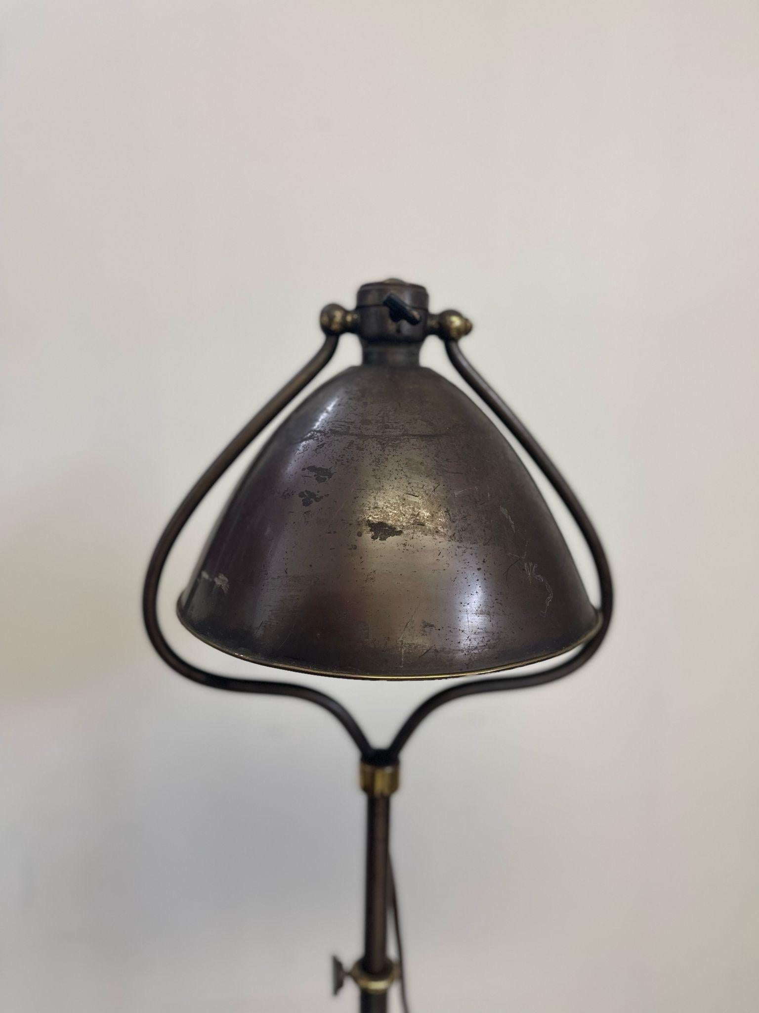 Vintage Floor Lamp With Attached Astray and Match Holder In Good Condition For Sale In Seattle, WA