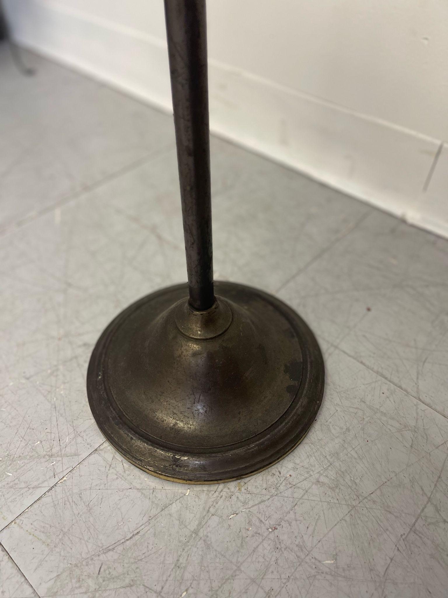 Late 20th Century Vintage Floor Lamp With Attached Astray and Match Holder For Sale