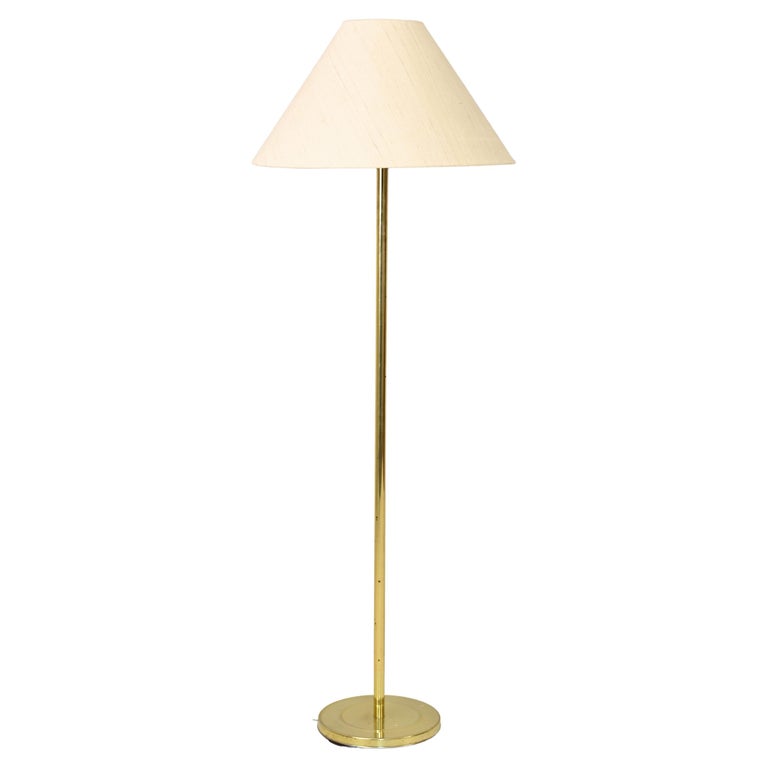 Vintage floor lamp with gold base For Sale at 1stDibs