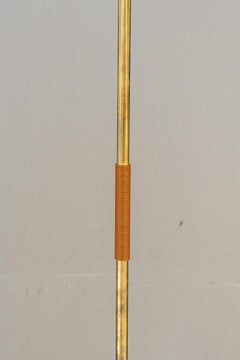 Vintage floor lamp with new york motiv shade around 1950s ( shade is damaged )