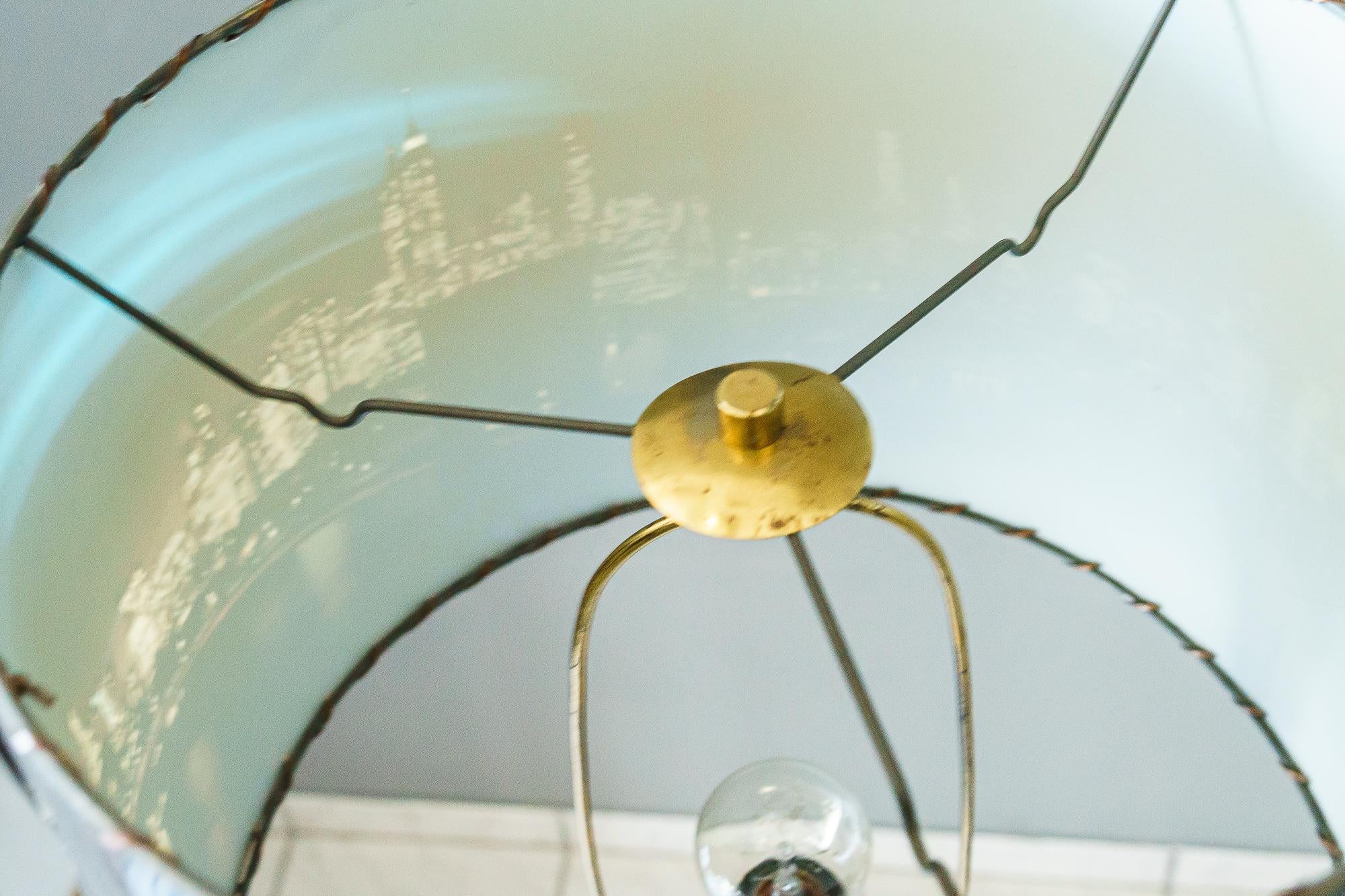 Lampadaire vintage avec abat-jour motif New York Vintage vers 1950 ( l'abat-jour est endommagé ) en vente 13