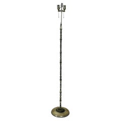 Vintage Floor Lamp with Silver Overlay, Made in France