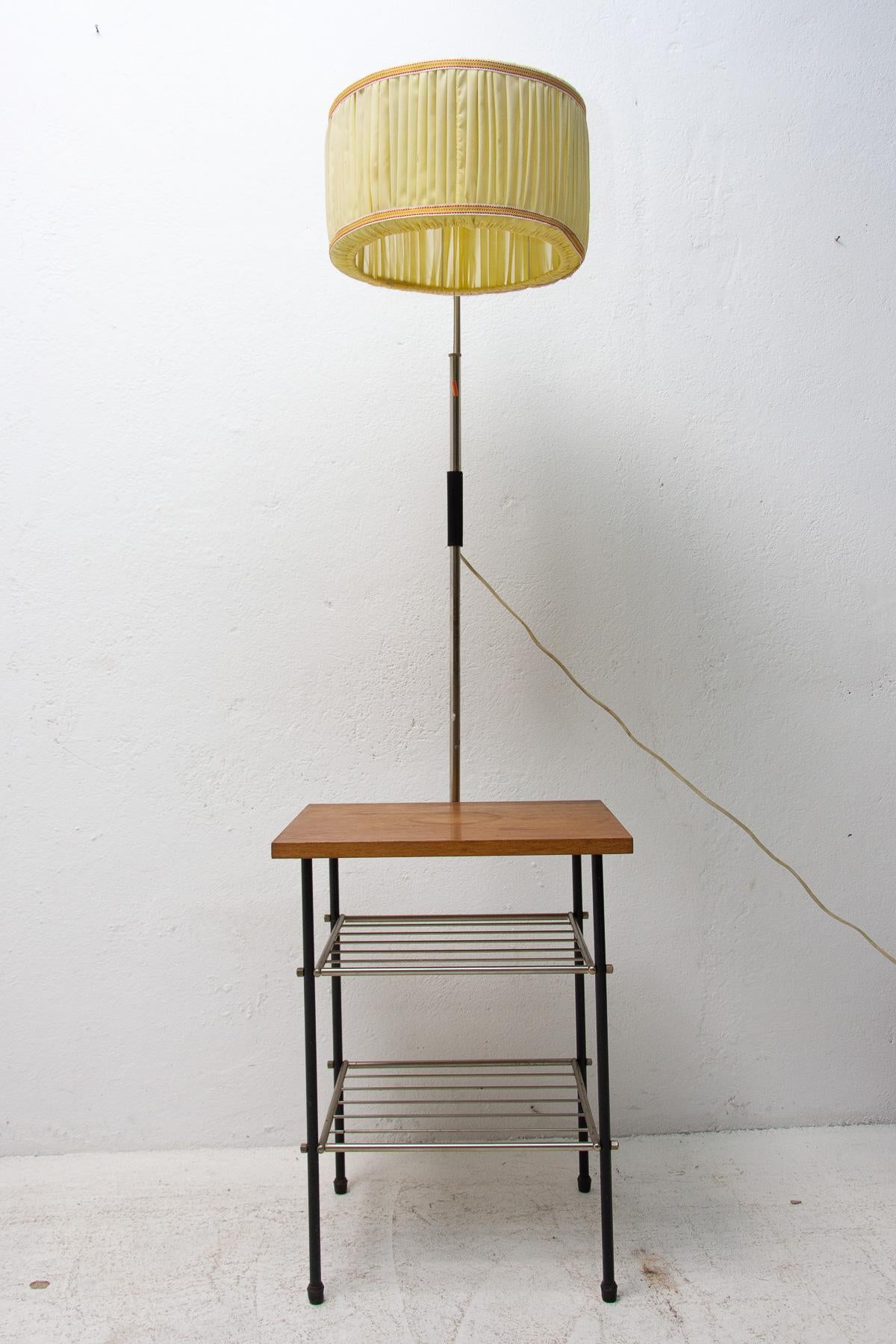 Mid-Century Modern Vintage Floor Lamp with Storage Space, 70s, Czechoslovakia For Sale