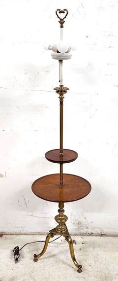 Vintage Floor Lamp with Table