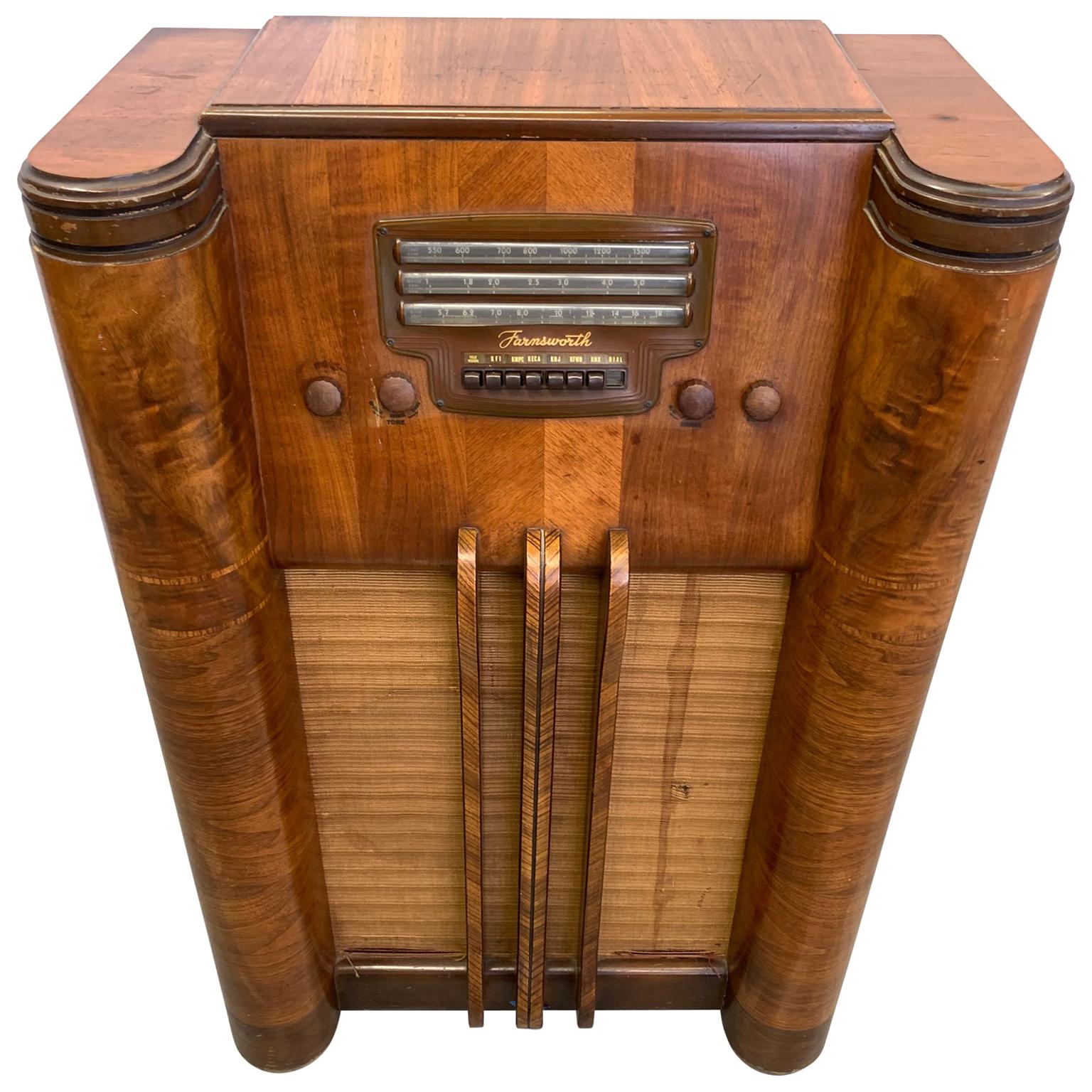 Vintage Floor Radio by Farnsworth Television and Radio Corp