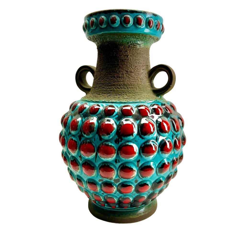 Mid-Century Modern Vase de sol vintage marqué W Allemagne 65-45 Bay Ceramic Excellent état en vente