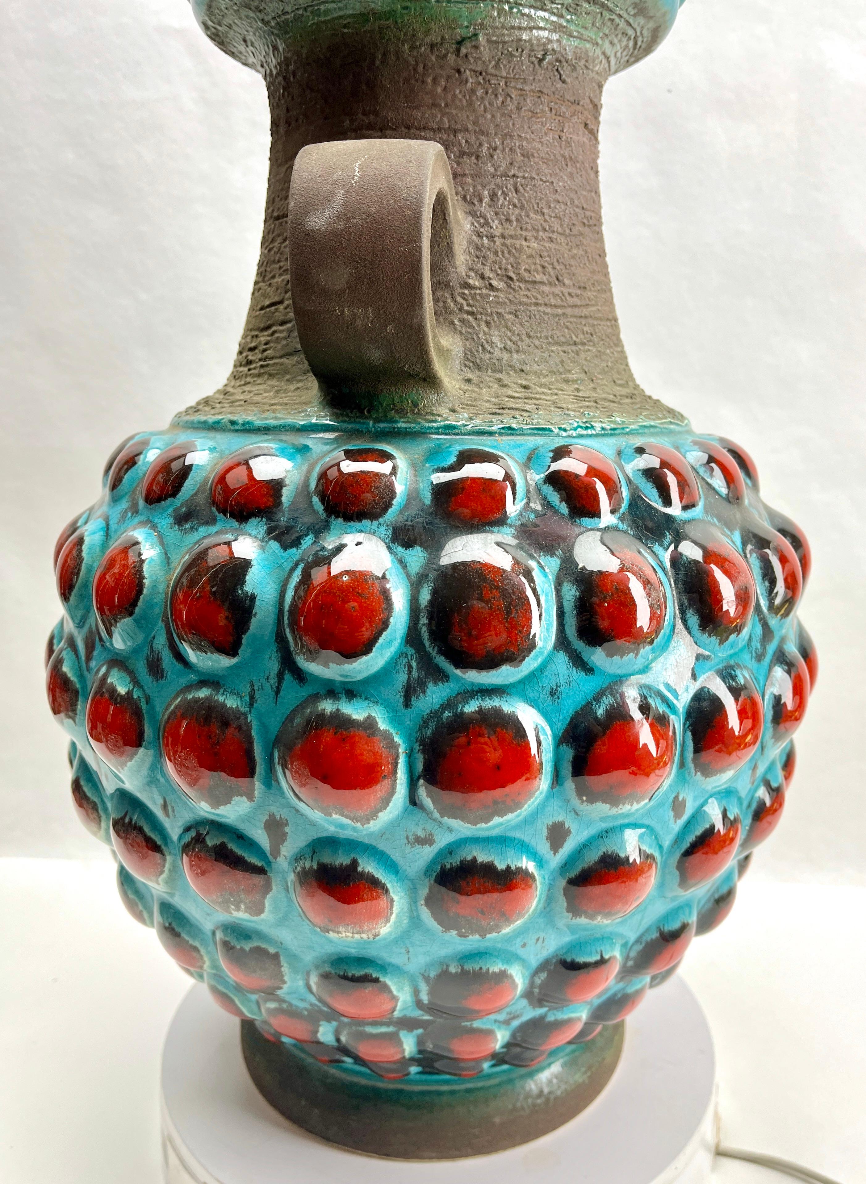 Allemand Vase de sol vintage marqué W Allemagne 65-45 Bay Ceramic Excellent état en vente
