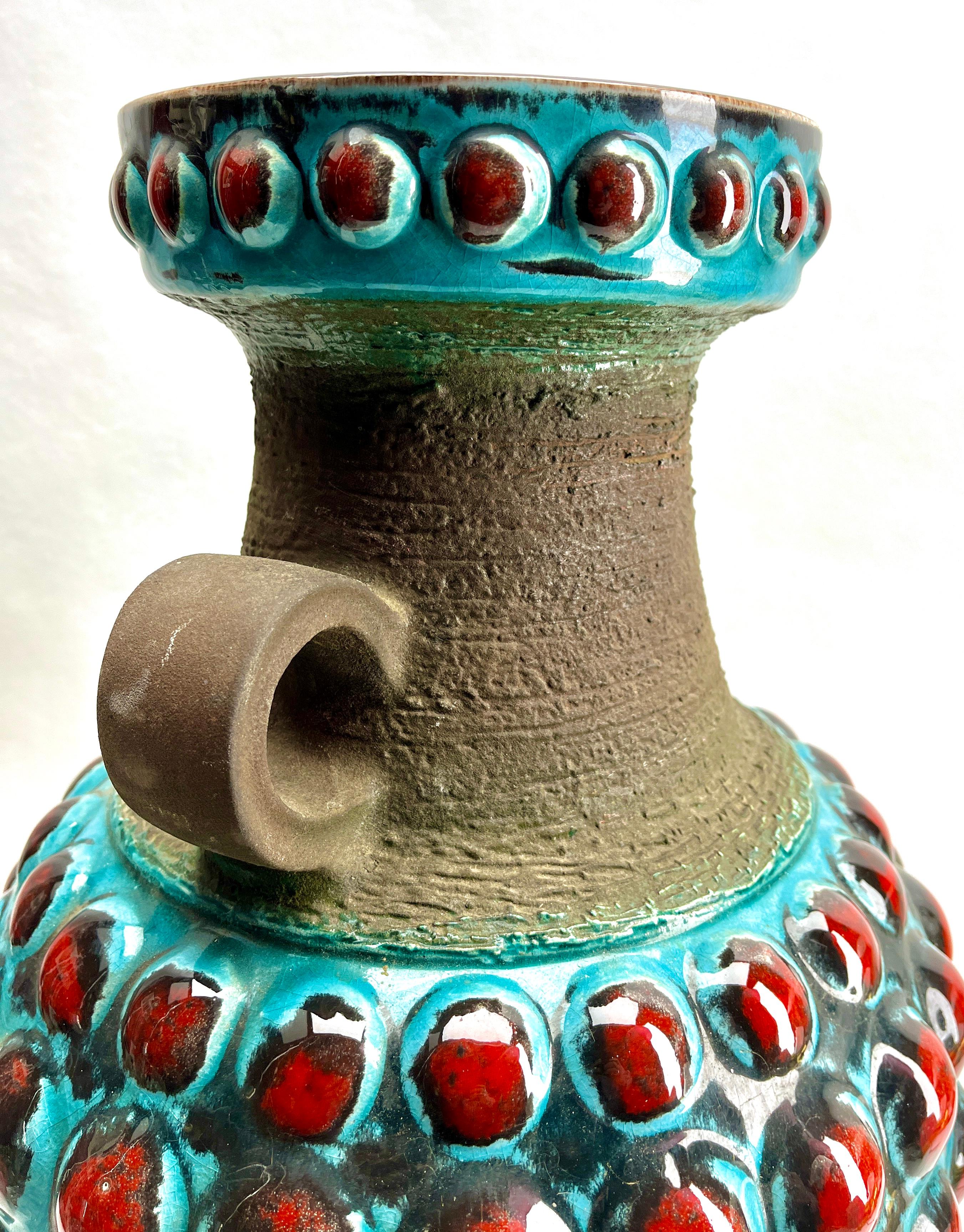 Céramique Vase de sol vintage marqué W Allemagne 65-45 Bay Ceramic Excellent état en vente