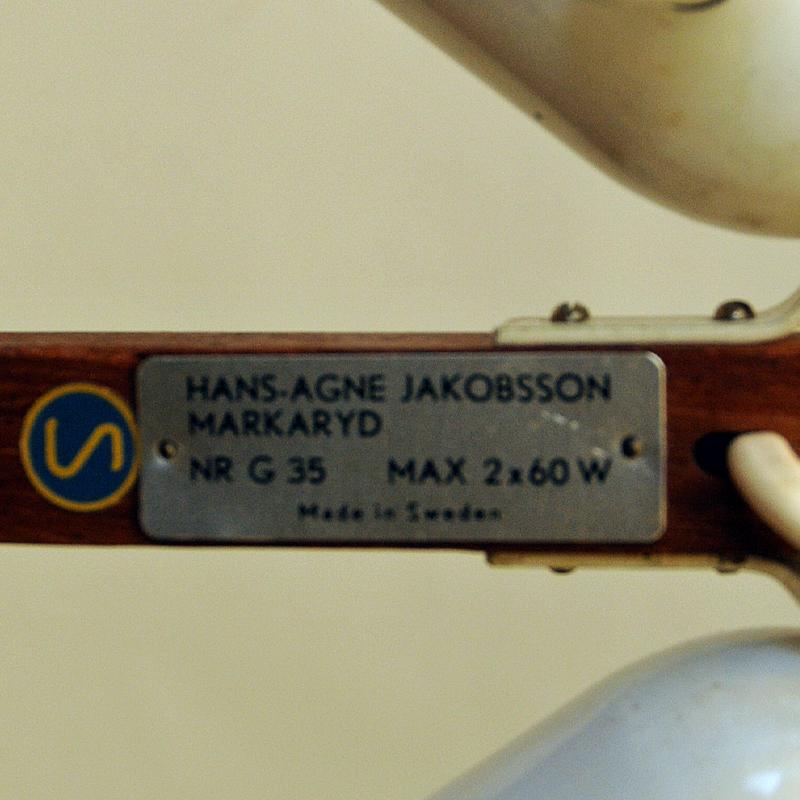 Vintage Floorlamp mod G35 of teak and iron by Hans-Agne Jakobsson, Sweden 1960s For Sale 2