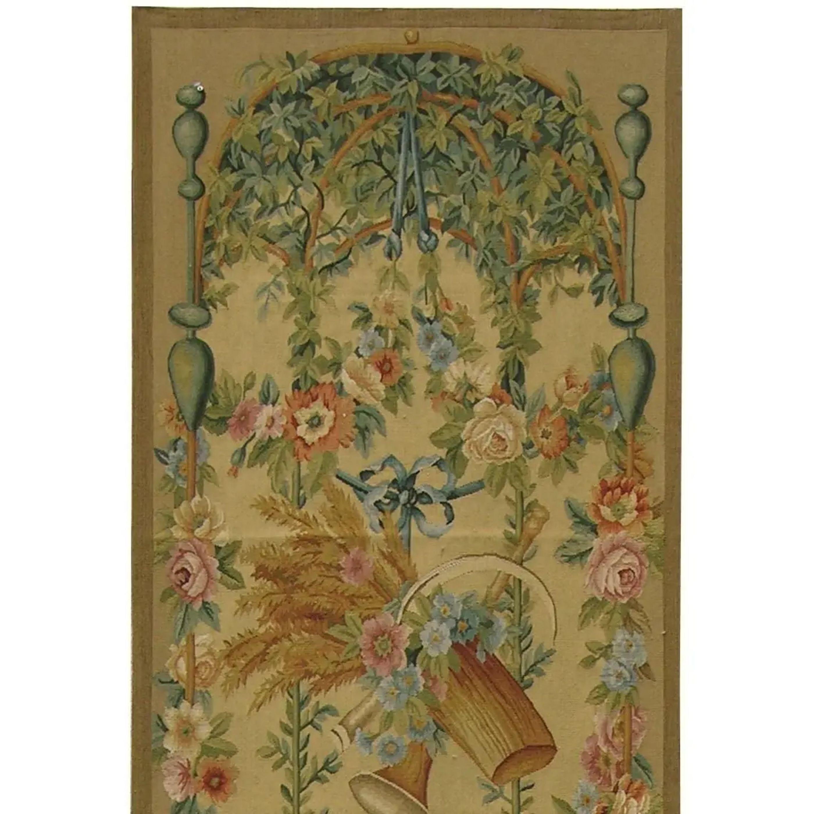 Empire Vintage Floral and Bird Tapestry 9X2.4 For Sale